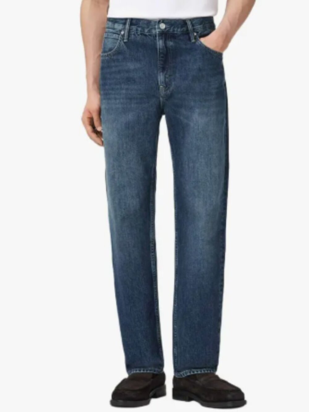 ALLSAINTS Reid Jean – Mid Indigo – Men’s 38x32 – Straight Leg – NWT